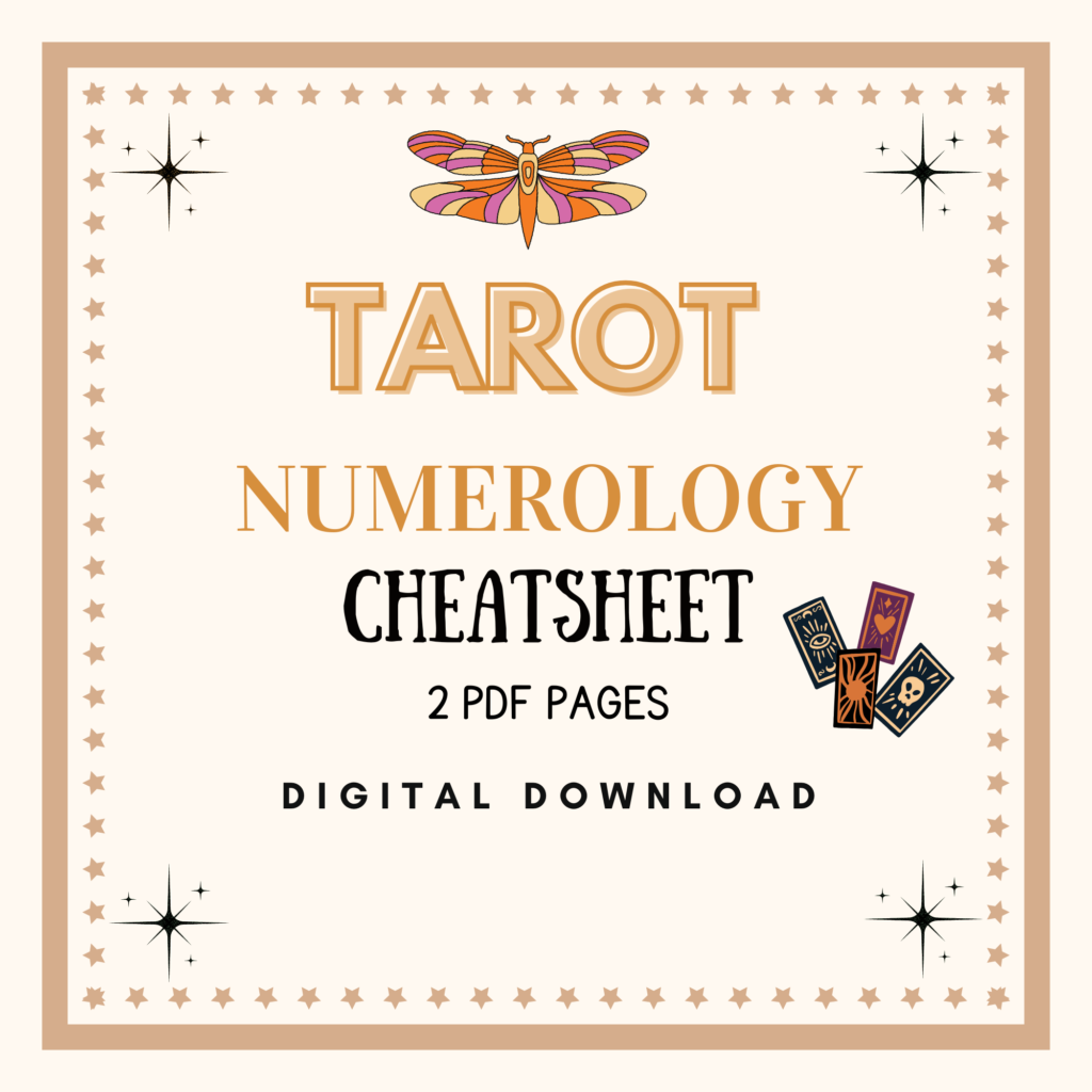 Tarot Numerology Cheat Sheet - WitchOfTheDivine